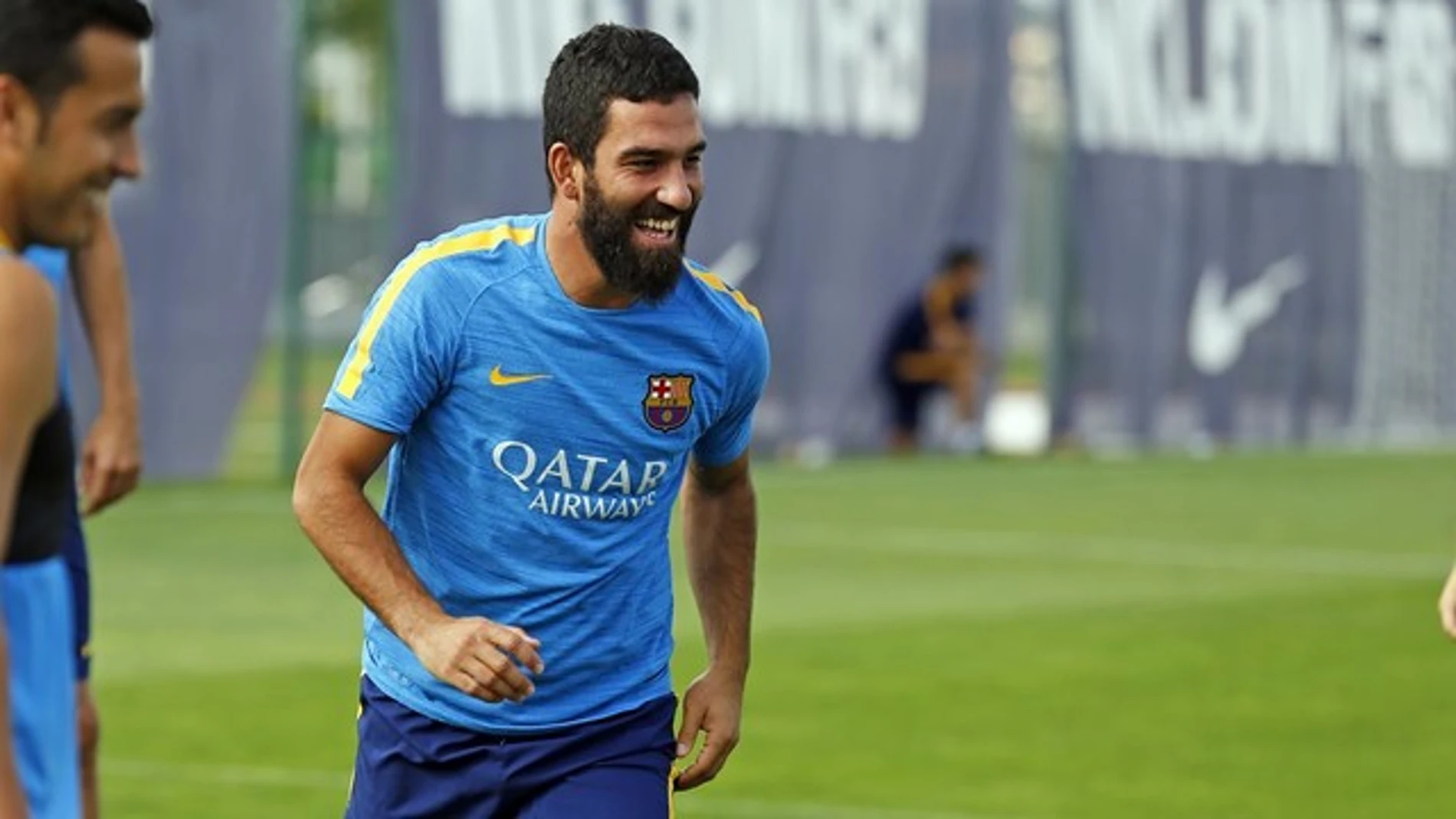 Arda Turán, en un momento del entrenamiento de este viernes