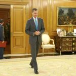 Don Felipe, en Zarzuela, durante una de las audiencias de la semana pasada