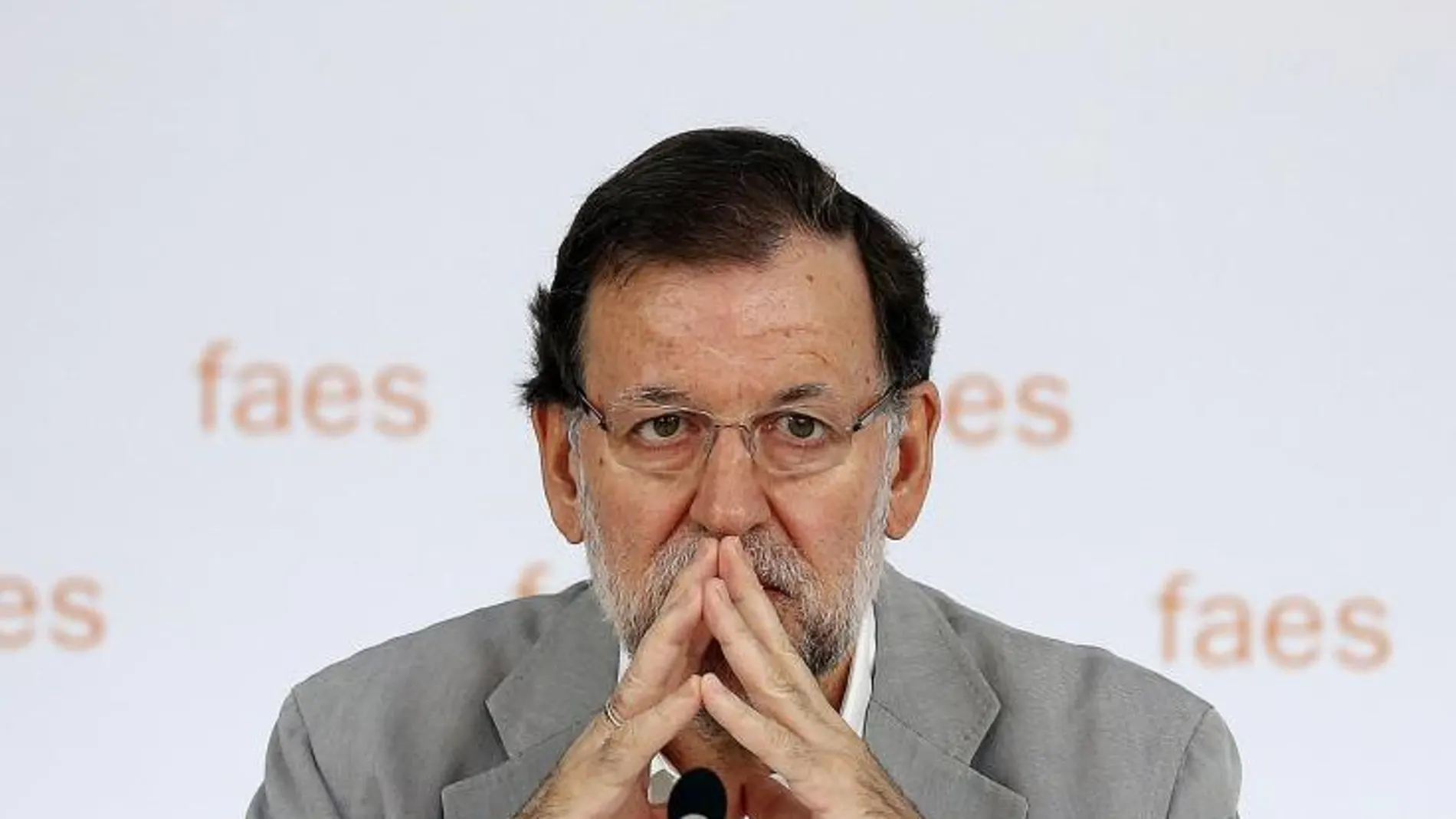 Mariano Rajoy, hoy, en la clausura del Campus FAES.