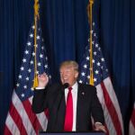 Donald Trump en un discurso pronunciado en Washington