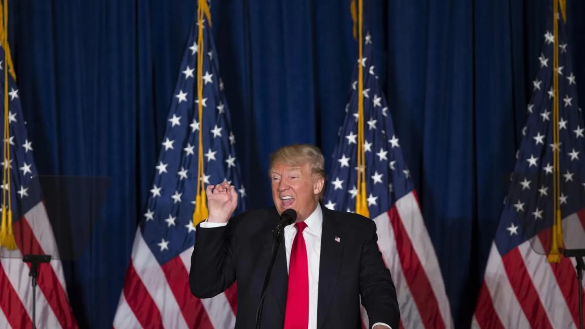Donald Trump en un discurso pronunciado en Washington