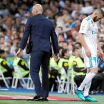 Benzema sustituido en el partido contra el Athletic de la pasada semana
