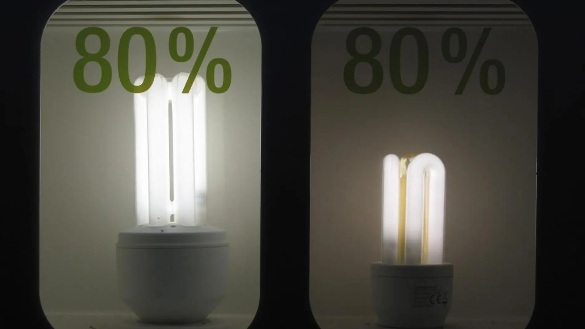 Dos modelos de bombillas LED