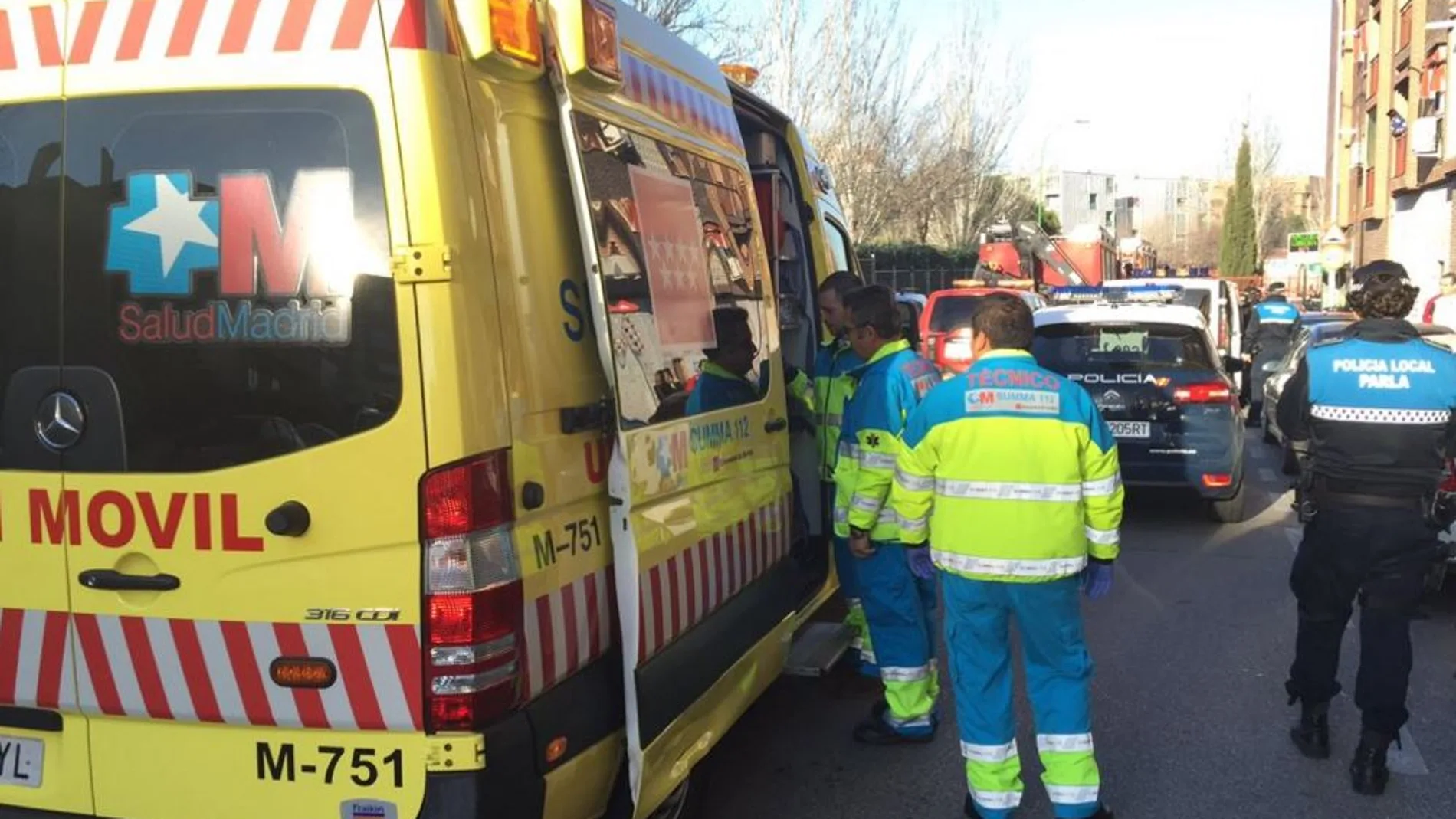 Imagen de los servicios de emergencias de la Comunidad de Madrid