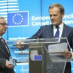 El presidente del Consejo Europeo, Donald Tusk y el presidente de la Comisión Europea, Jean-Claude Juncker