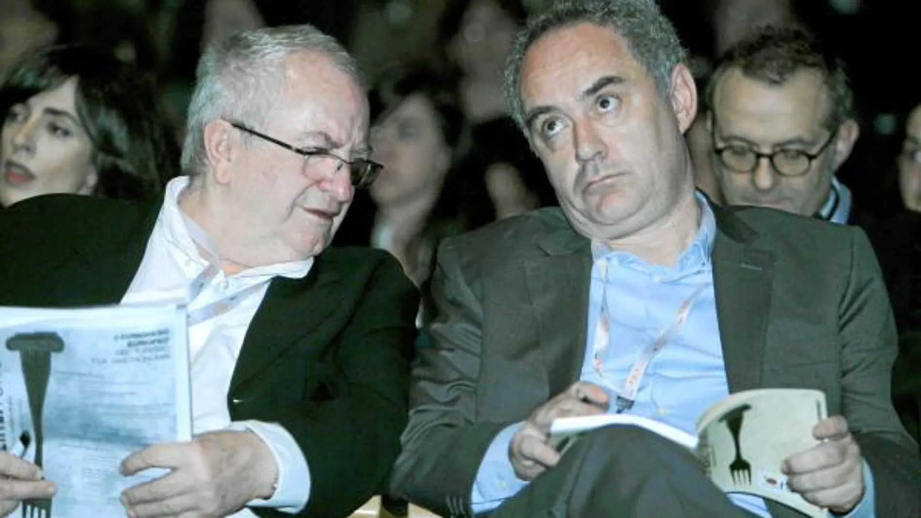 Ferran Adrià y Arzak durante el congreso celebrado en Ifema
