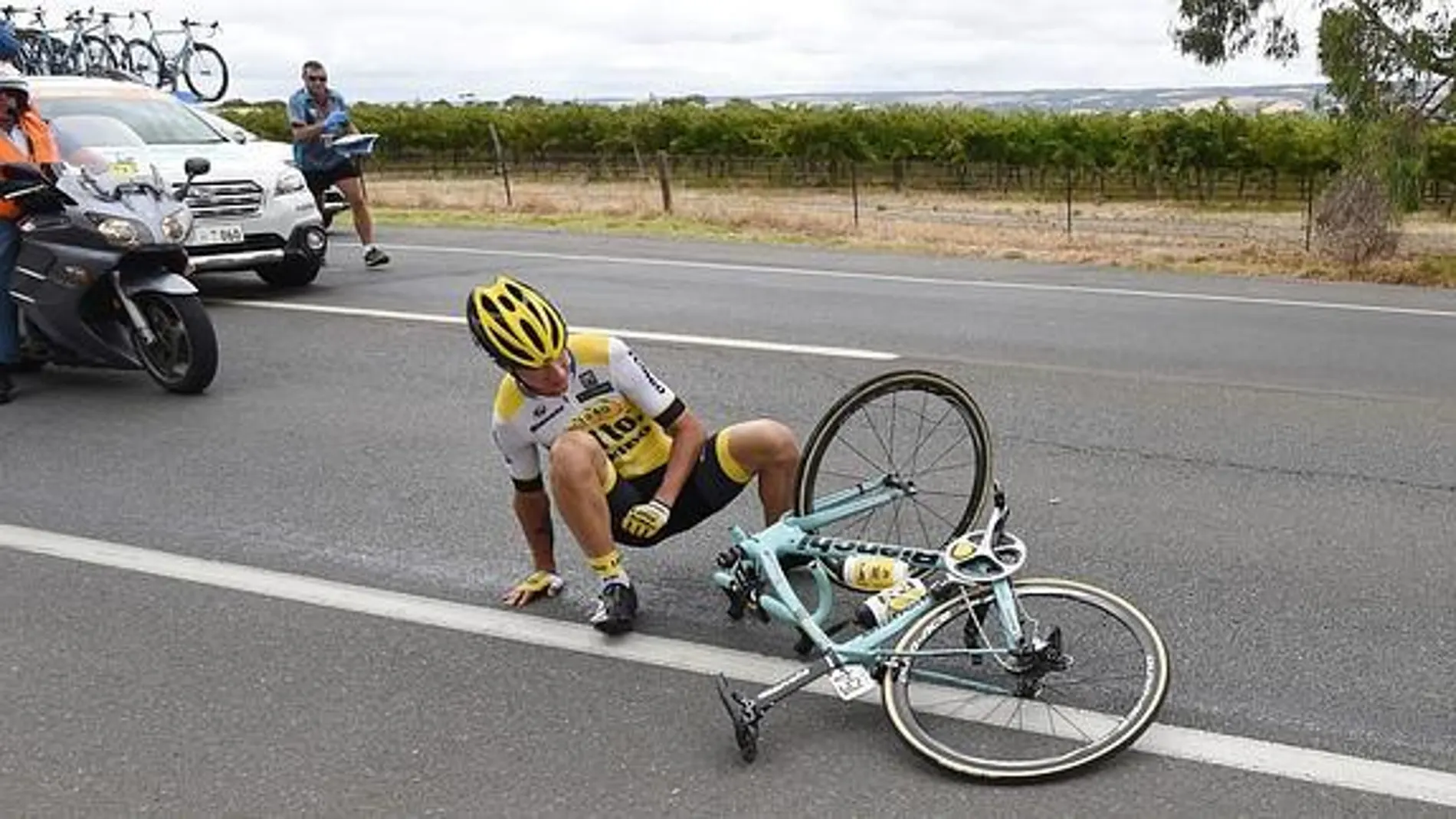 Un ciclista, durante una etapa.