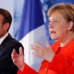 La canciller de Alemania, Angela Merkel y el presidente de Francia, Emmanuel Macron, en rueda de prensa / Foto: Reuters