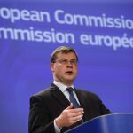 El vicepresidente de la Comisión Europea para el Euro y el Diálogo Social, Valdis Dombrovskis.
