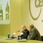 El president Montilla y el presidente del Círculo de Economia, Salvador Alemany, ayer en Sitges