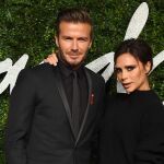 David Beckham junto a Victoria