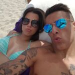Cristian y Lorena, en una imagen subida a la cuenta de Instagram del futbolista.