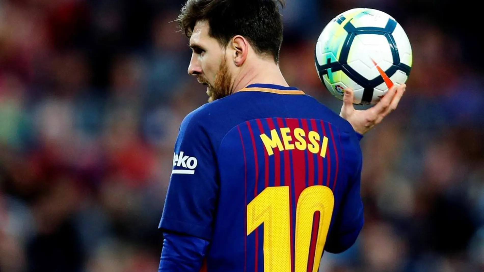 El delantero argentino del Barcelona Lionel Messi, durante el partido contra el Getafe