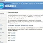 La web del PP publicó el pasado viernes la contabilidad nacional de 2008 a 2011