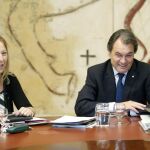 La vicepresidenta catalana, Neus Munté, y el presidente de la Generalitat, Artur Mas.
