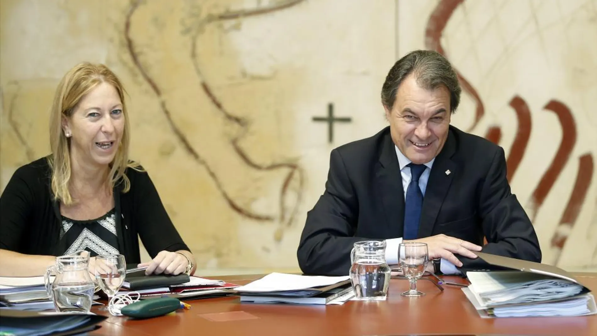 La vicepresidenta catalana, Neus Munté, y el presidente de la Generalitat, Artur Mas.