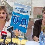 La presidenta del PPCV, Isabel Bonig, junto a la número uno del PP al Congreso por Valencia, Elena Bastidas