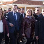 El propio Mariano Rajoy visitó la costa onubense para comprobar in situ los daños causados por los temporales