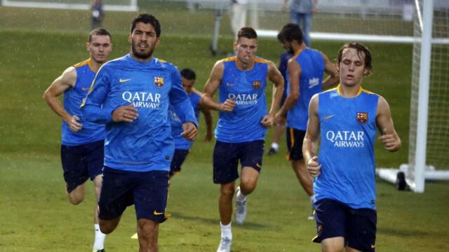 La plantilla del Barcelona realizó su primer entrenamiento en Estados Unidos