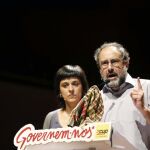 El cabeza de lista de la CUP Antonio Baños junto a la número dos, Anna Gabriel.