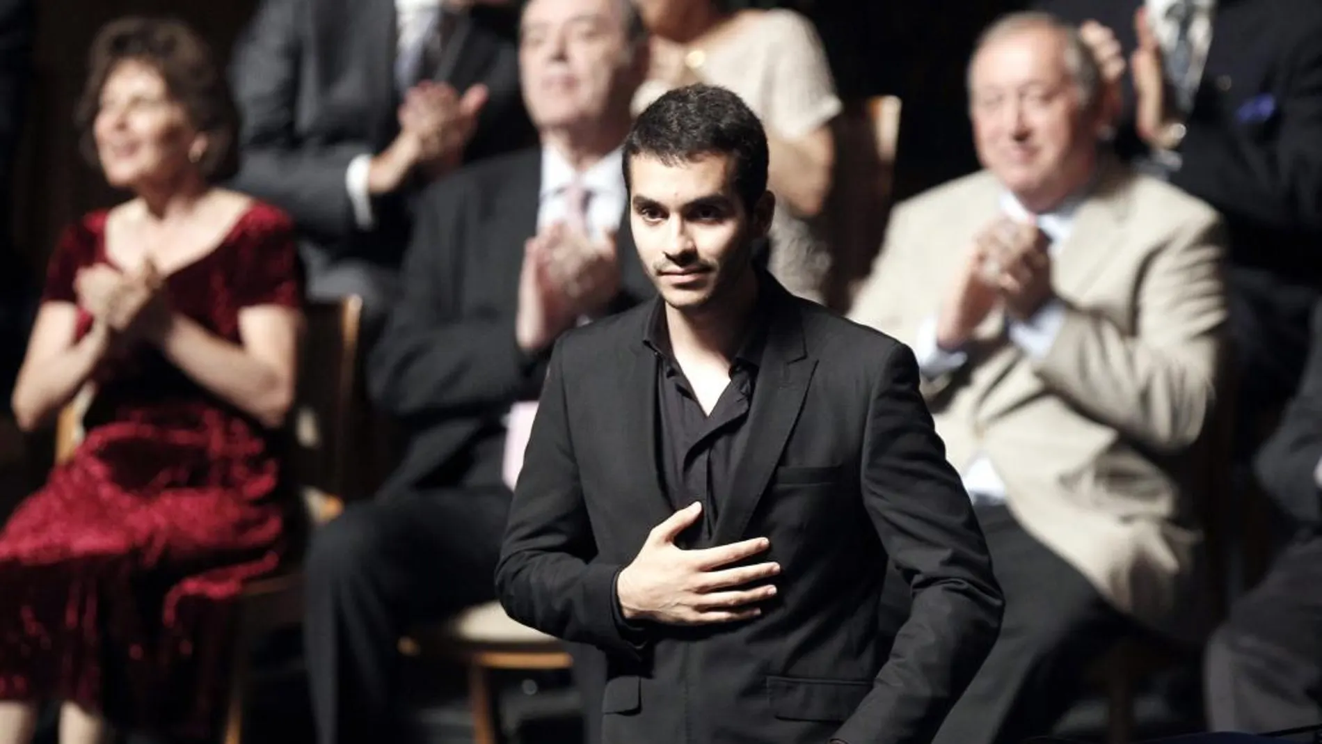 El pianista sevillano Juan Pérez Floristán, tras ser nombrado ganador del XVIII Concurso Internacional de Piano de Santander Paloma O´Shea