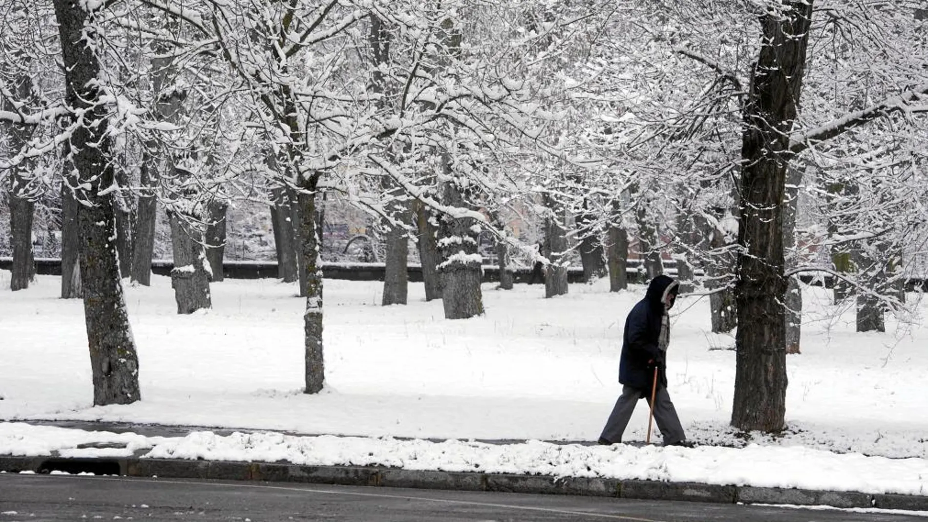 Estampa invernal en Burgos