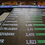 Pantallas informativas de la evolución de los mercados españoles