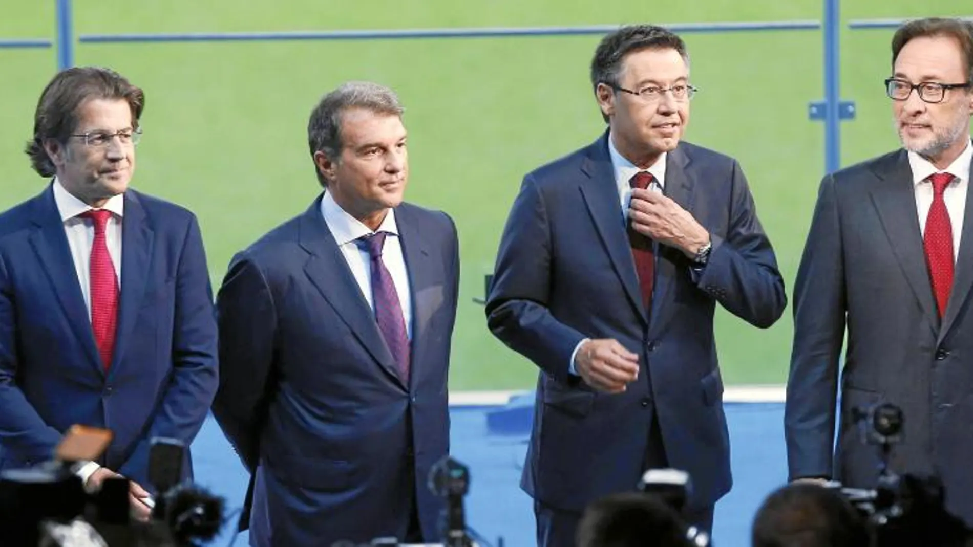 TONI FREIXA, JOAN LAPORTA, JOSE MARIA BARTOMEU Y AGUSTÍ BENEDITO