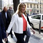 La presidenta de Andalucía, Susana Díaz, a su llegada a la reunión del Comité Federal del PSOE