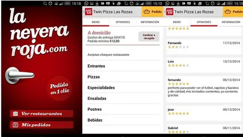 Los españoles, terceros en Europa en utilizar apps para pedir comida