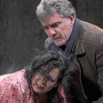 Ángel Ódena junto a Milagros Martín, durante los ensayos de «Juan José»