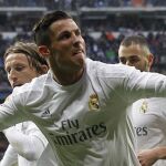 Cristiano Ronaldo celebra su segundo gol ante la Real Sociedad.
