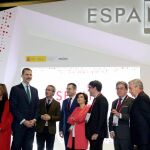 El Rey Felipe VI en el pabellón de España durante la inauguración del MWC (Mobile World Congress)/Efe