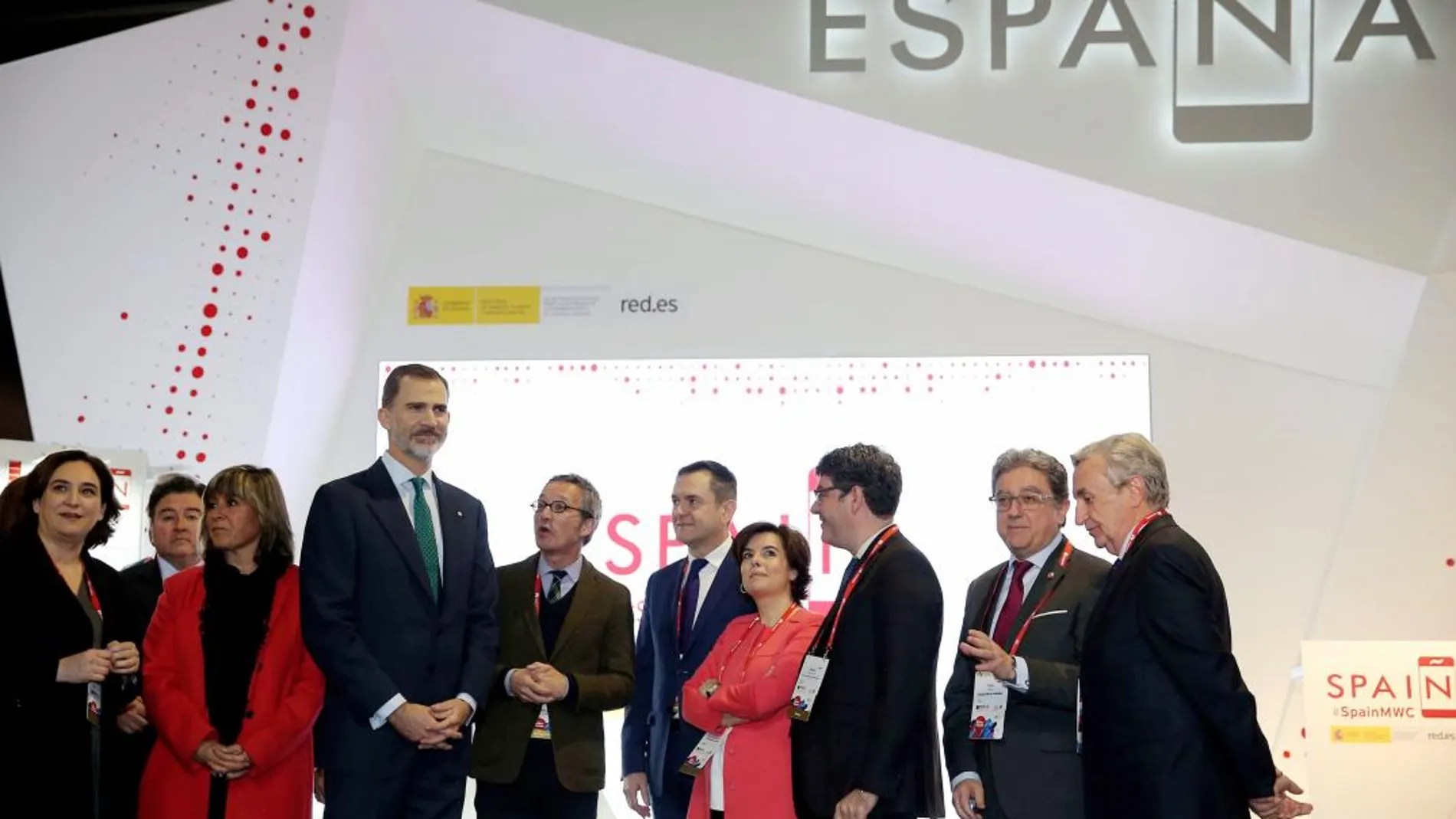 El Rey Felipe VI en el pabellón de España durante la inauguración del MWC (Mobile World Congress)/Efe