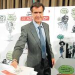 López Aguilar presentó ayer su particular recorrido por la política española a través de caricaturas