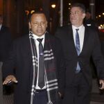 Neymar da Silva Santos padre del delantero brasileño Neymar Jr., a su salida de la Audiencia Nacional