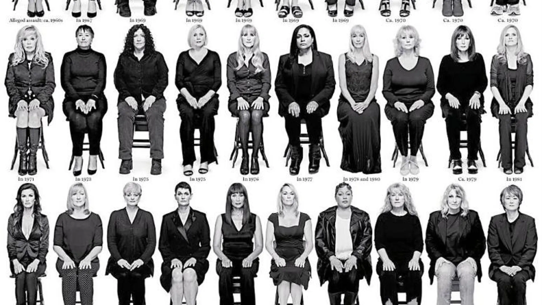 35 de las más de 40 mujeres que han acusado a Cosby de abusar de ellas posan para la portada de «New York». Una silla vacía representa a las restantes
