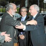 Santos Llamas y Julio Fermoso durante un encuentro este año