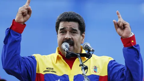 Nicolás Maduro durante un mitin en su campaña electoral en Caracas