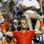 Rafael Nadal celebra su victoria ante Paire