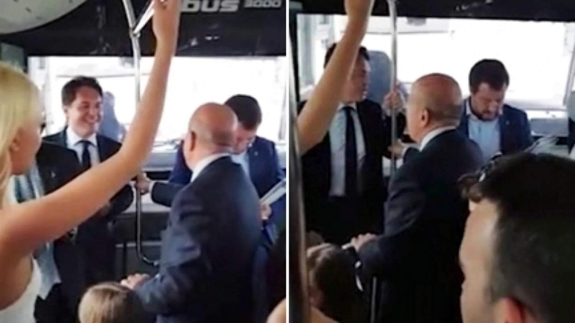 Pasajeros de un autobús cantan ‘Bella ciao’ al vice primer ministro de Italia