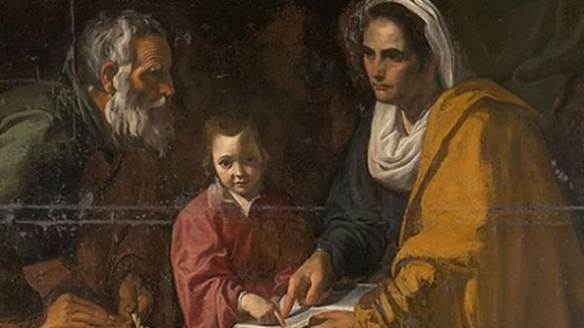 "La educación de la Virgen", atribuido a Velázquez y conservado en los almacenes del museo de la Universidad de Yale