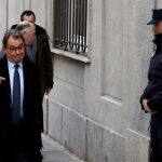El expresidente de la Generalitat y expresidente del PDeCAT Artur Mas, a su llegada al Tribunal Supremo
