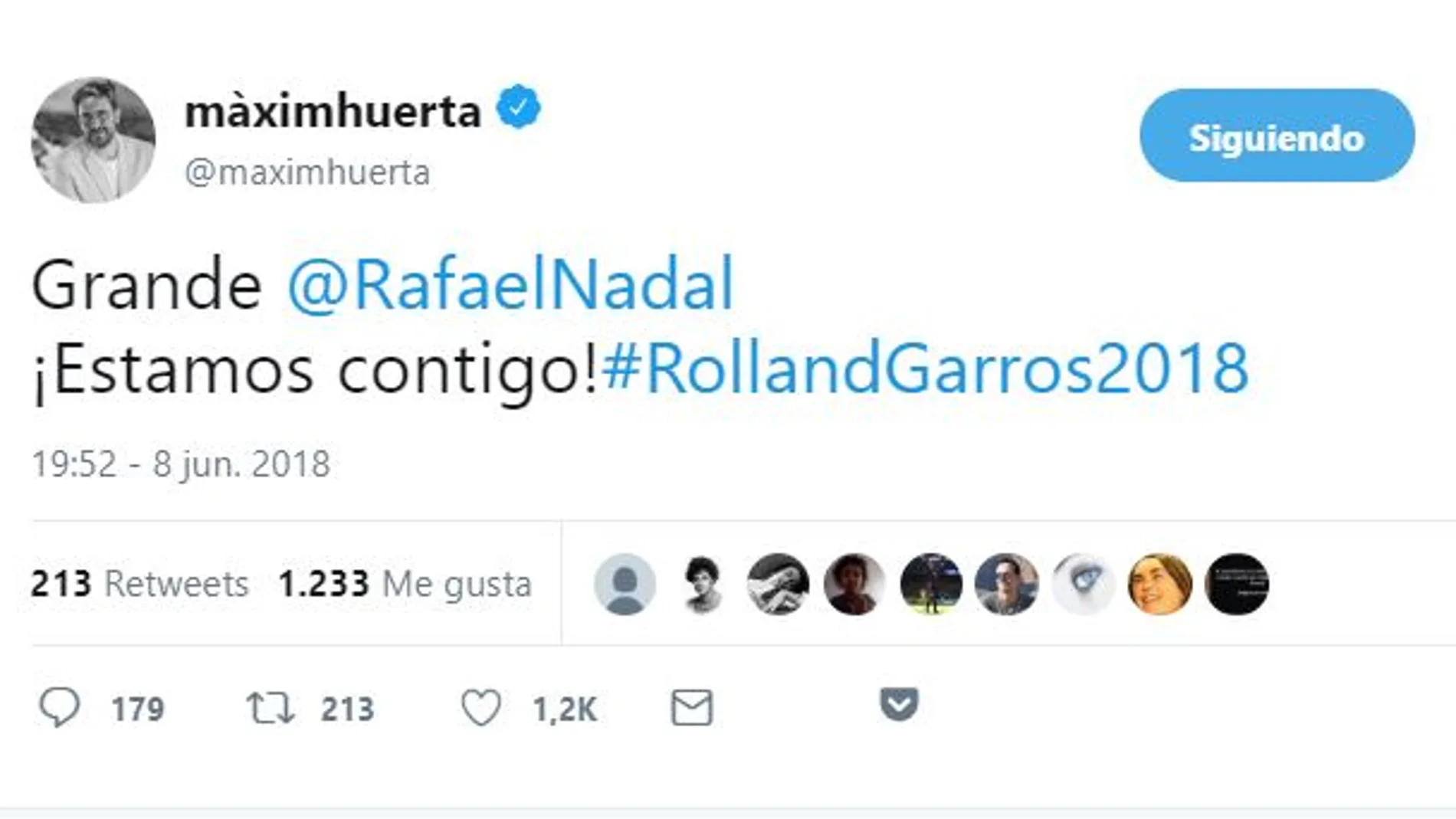 Màxim Huerta escribe su primer tuit sobre deportes... y se equivoca