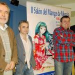 Francisco Giménez, Juan Álvarez, Jorge Gómez y Pascual Martínez, durante la presentación