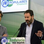 El presidente del PP de Córdoba, Adolfo Molina, y el portavoz popular en la Diputación cordobesa, Andrés Lorite
