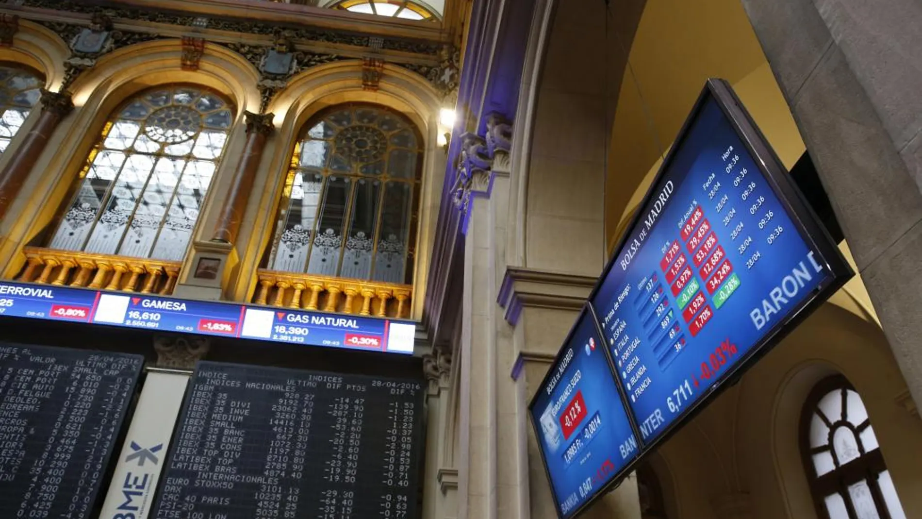 El IBEX 35, perdía en los primeros compases de la sesión un 1,43 % y los 9.200 puntos