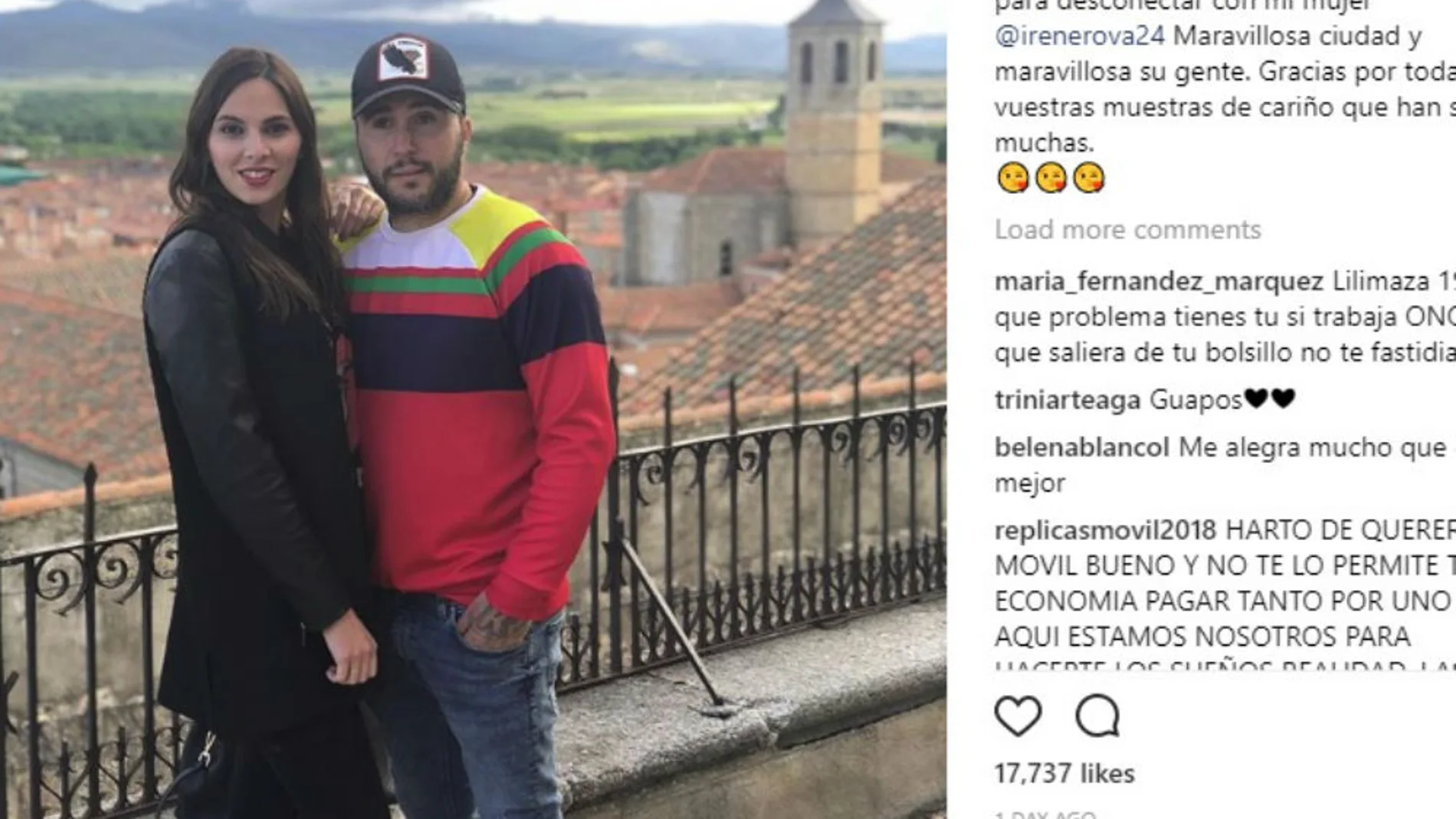 Kiko Rivera e Irene Rosales, durante su visita de este fin de semana a Ávila Instagram
