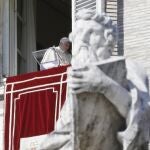 El Papa, durante el Ángelus del domingo pasado