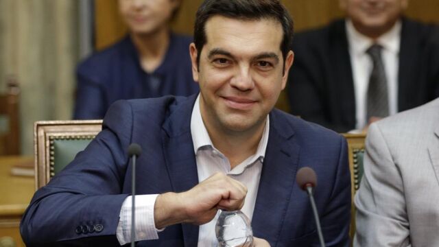 Alexis Tsipras durante su primer Consejo de Ministros